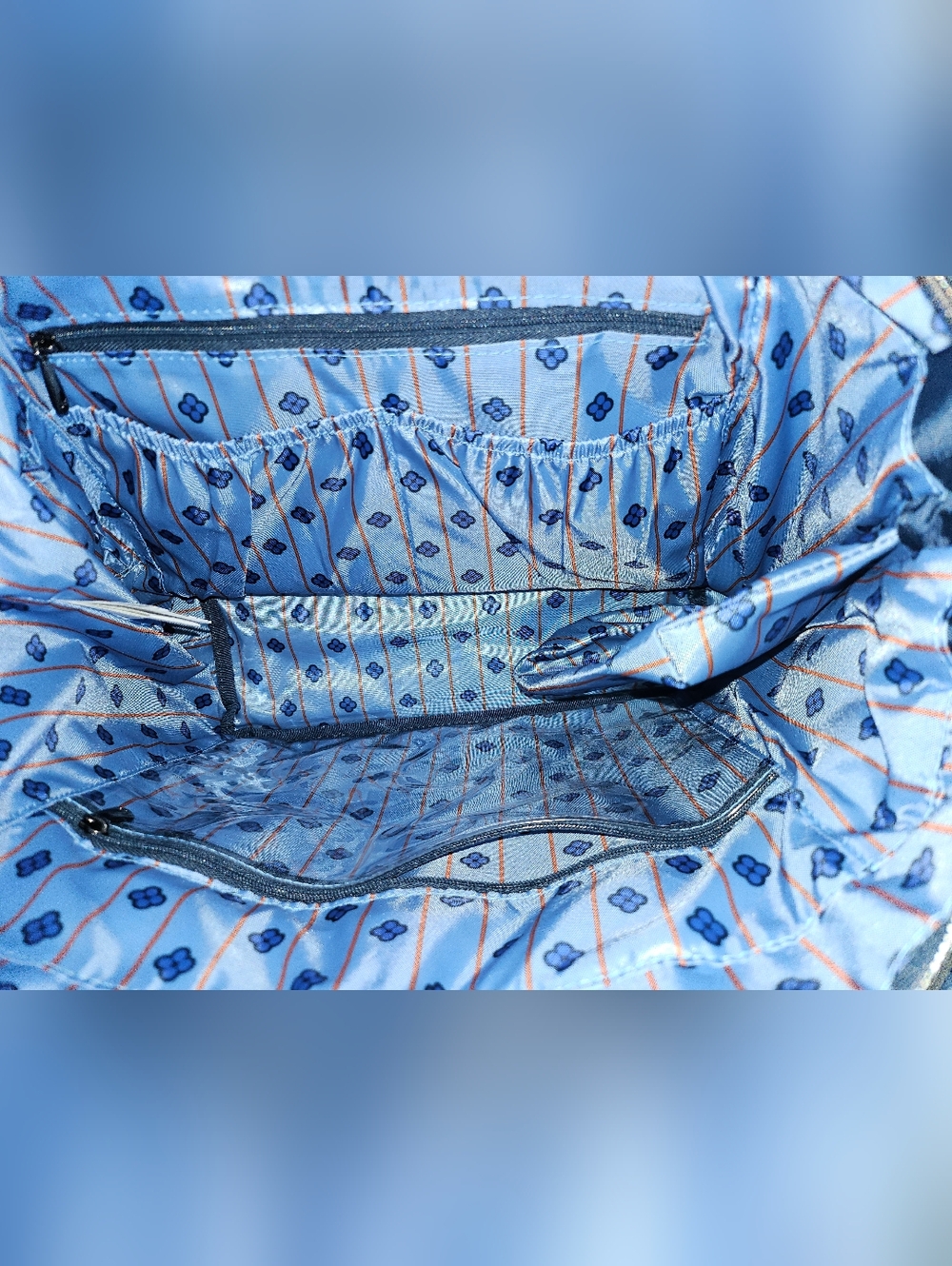 lug Quilted Tote in Navy Blue - Picture 5 of 8